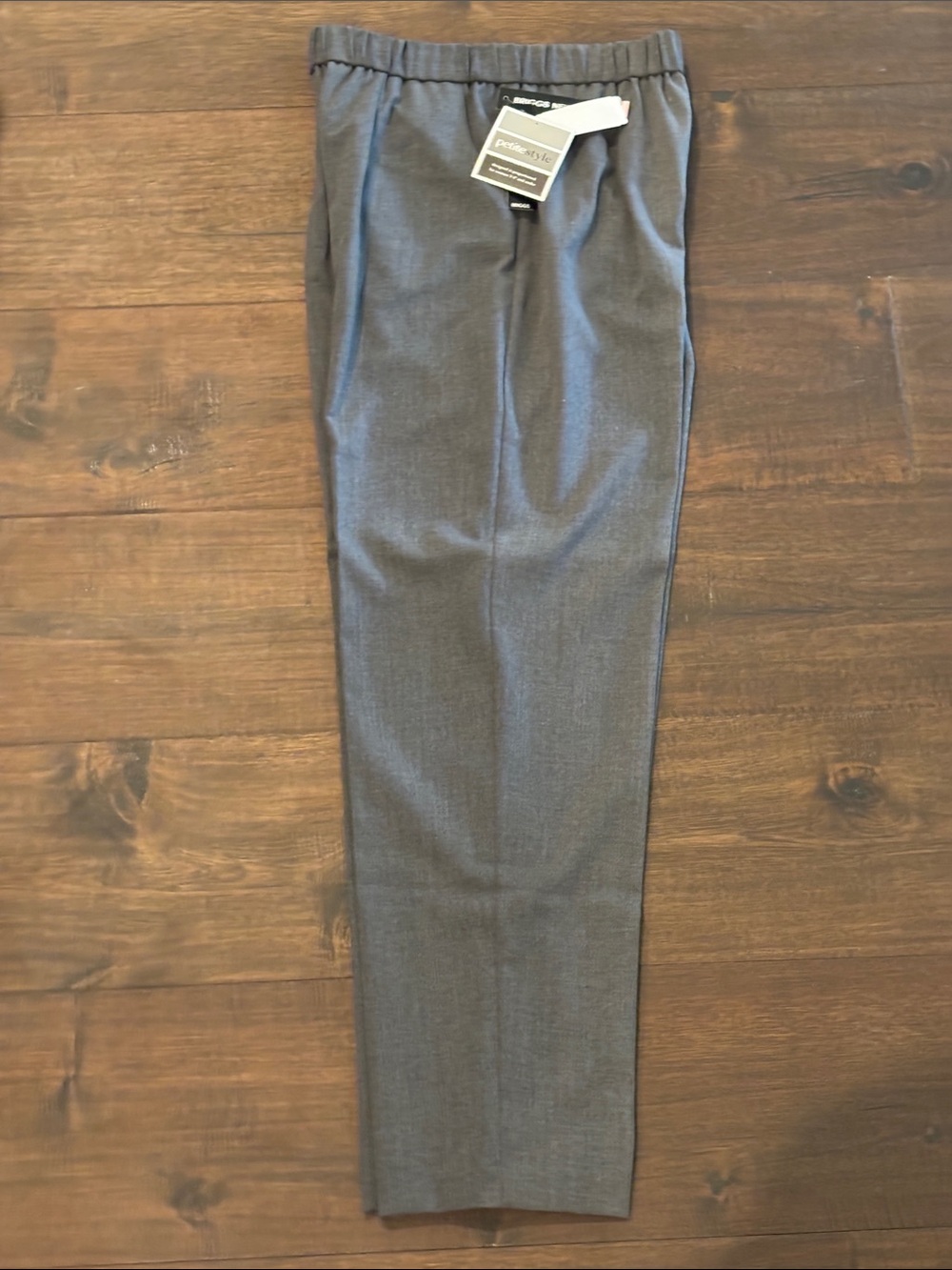 Briggs New York Charcoal Gray Petite Stretch Dress Pants
